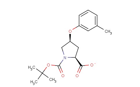 1,2-Pyrrolidinedicarboxylic acid, 4-(3-methylphenoxy)-, 1-(1,1-dimethylethyl) ester, (2S,4S)-